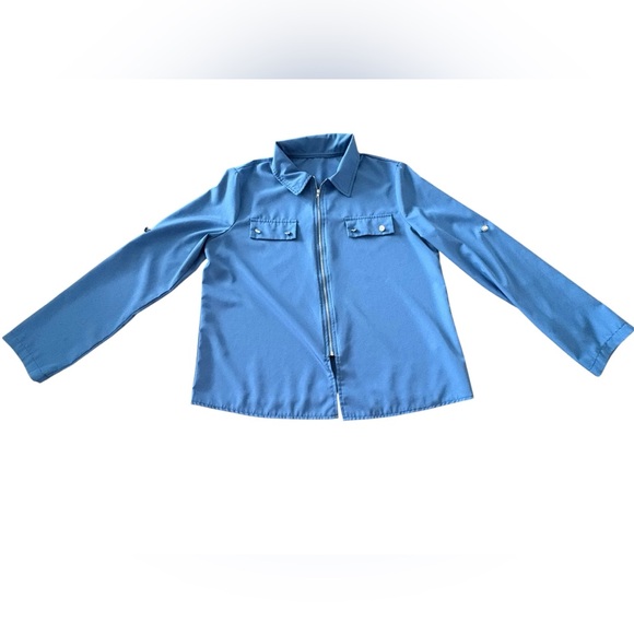 Elegant Sky Blue Women's Suit Jacket - Picture 1 of 9